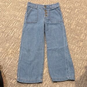 Boden Kids Light Blue Jeans with Button Detail